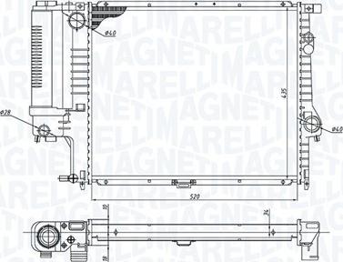 Magneti Marelli 350213190200 - Радиатор, охлаждение двигателя autodnr.net