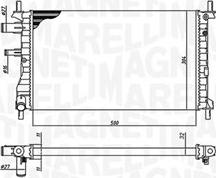 Magneti Marelli 350213190500 - Радіатор, охолодження двигуна autocars.com.ua