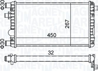 Magneti Marelli 350213191300 - Радиатор, охлаждение двигателя avtokuzovplus.com.ua