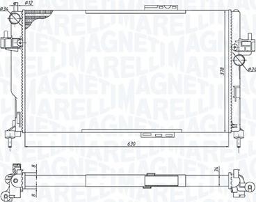 Magneti Marelli 350213191500 - Радіатор, охолодження двигуна autocars.com.ua