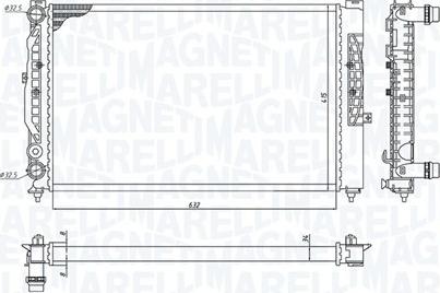 Magneti Marelli 350213191700 - Радиатор, охлаждение двигателя avtokuzovplus.com.ua