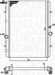 Magneti Marelli 350213191800 - Радіатор, охолодження двигуна autocars.com.ua