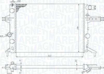 Magneti Marelli 350213192400 - Радіатор, охолодження двигуна autocars.com.ua