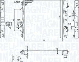 Magneti Marelli 350213193100 - Радіатор, охолодження двигуна autocars.com.ua