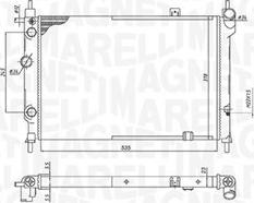 Magneti Marelli 350213193200 - Радиатор, охлаждение двигателя autodnr.net