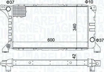 Magneti Marelli 350213193500 - Радіатор, охолодження двигуна autocars.com.ua