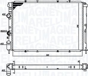 Magneti Marelli 350213193600 - Радиатор, охлаждение двигателя avtokuzovplus.com.ua