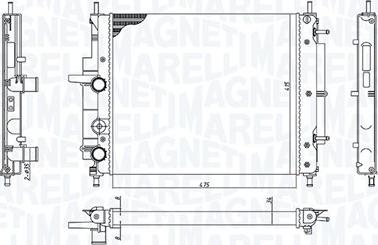 Magneti Marelli 350213194300 - Радіатор, охолодження двигуна autocars.com.ua