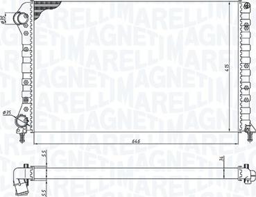 Magneti Marelli 350213194400 - Радіатор, охолодження двигуна autocars.com.ua