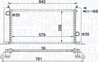 Magneti Marelli 350213194500 - Радіатор, охолодження двигуна autocars.com.ua