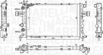 Magneti Marelli 350213194600 - Радиатор, охлаждение двигателя avtokuzovplus.com.ua