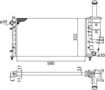 Magneti Marelli 350213195003 - Радіатор, охолодження двигуна autocars.com.ua