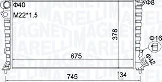 Magneti Marelli 350213195100 - Радіатор, охолодження двигуна autocars.com.ua