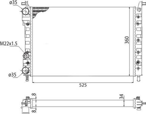 Magneti Marelli 350213195600 - Радиатор, охлаждение двигателя autodnr.net