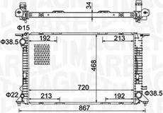 Magneti Marelli 350213195800 - Радіатор, охолодження двигуна autocars.com.ua