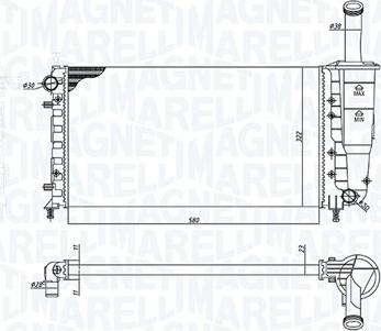 Magneti Marelli 350213196000 - Радіатор, охолодження двигуна autocars.com.ua