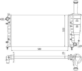 Magneti Marelli 350213196003 - Радіатор, охолодження двигуна autocars.com.ua