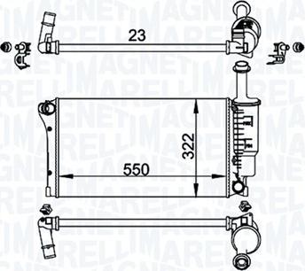 Magneti Marelli 350213196200 - Радиатор, охлаждение двигателя avtokuzovplus.com.ua