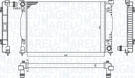 Magneti Marelli 350213196700 - Радіатор, охолодження двигуна autocars.com.ua