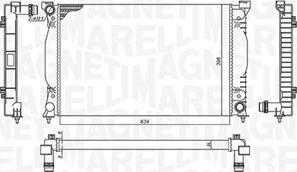 Magneti Marelli 350213196700 - Радіатор, охолодження двигуна autocars.com.ua