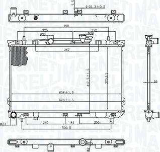 Magneti Marelli 350213197200 - Радіатор, охолодження двигуна autocars.com.ua