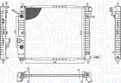 Magneti Marelli 350213197300 - Радіатор, охолодження двигуна autocars.com.ua