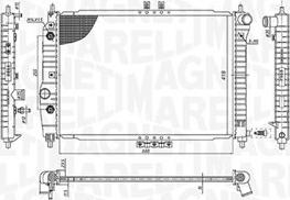 Magneti Marelli 350213197400 - Радіатор, охолодження двигуна autocars.com.ua