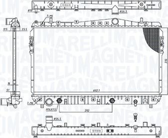 Magneti Marelli 350213197500 - Радиатор, охлаждение двигателя autodnr.net