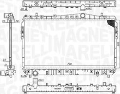 Magneti Marelli 350213197600 - Радіатор, охолодження двигуна autocars.com.ua