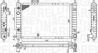 Magneti Marelli 350213197800 - Радіатор, охолодження двигуна autocars.com.ua