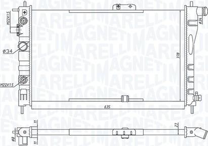 Magneti Marelli 350213197900 - Радиатор, охлаждение двигателя autodnr.net