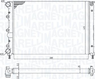 Magneti Marelli 350213198400 - Радіатор, охолодження двигуна autocars.com.ua