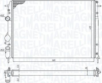 Magneti Marelli 350213198500 - Радіатор, охолодження двигуна autocars.com.ua
