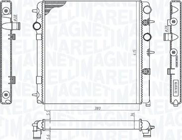 Magneti Marelli 350213198700 - Радиатор, охлаждение двигателя avtokuzovplus.com.ua