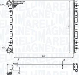 Magneti Marelli 350213198900 - Радіатор, охолодження двигуна autocars.com.ua