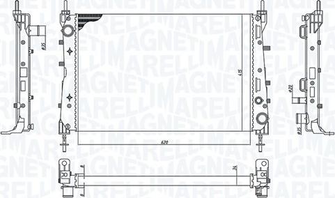 Magneti Marelli 350213199100 - Радіатор, охолодження двигуна autocars.com.ua