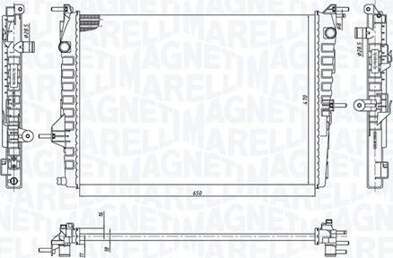 Magneti Marelli 350213199300 - Радиатор, охлаждение двигателя avtokuzovplus.com.ua