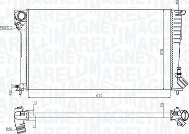 Magneti Marelli 350213199700 - Радиатор, охлаждение двигателя autodnr.net