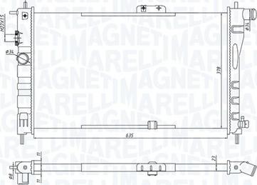 Magneti Marelli 350213199800 - Радиатор, охлаждение двигателя autodnr.net