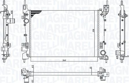 Magneti Marelli 350213200400 - Радіатор, охолодження двигуна autocars.com.ua