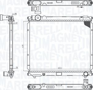 Magneti Marelli 350213200700 - Радіатор, охолодження двигуна autocars.com.ua