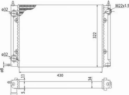 Magneti Marelli 350213202003 - Радіатор, охолодження двигуна autocars.com.ua