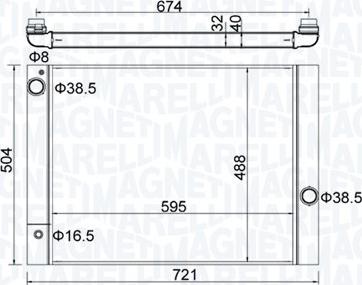 Magneti Marelli 350213202600 - Радіатор, охолодження двигуна autocars.com.ua