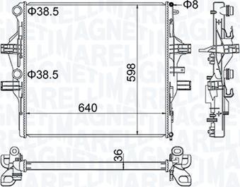 Magneti Marelli 350213204700 - Радіатор, охолодження двигуна autocars.com.ua