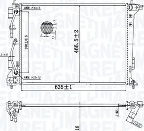 Magneti Marelli 350213204800 - Радиатор, охлаждение двигателя avtokuzovplus.com.ua