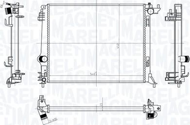 Magneti Marelli 350213207500 - Радіатор, охолодження двигуна autocars.com.ua