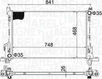 Magneti Marelli 350213207700 - Радиатор, охлаждение двигателя avtokuzovplus.com.ua