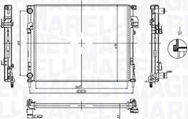 Magneti Marelli 350213212900 - Радіатор, охолодження двигуна autocars.com.ua