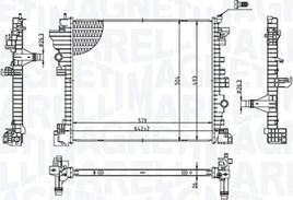 Magneti Marelli 350213214300 - Радиатор, охлаждение двигателя avtokuzovplus.com.ua