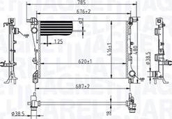 Magneti Marelli 350213217900 - Радіатор, охолодження двигуна autocars.com.ua